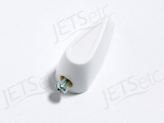 WALL TIMER TEARDROP KNOB, WHITE