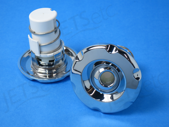 SPRING LOADED JET, 6-SCALLOP FACE - CHROME