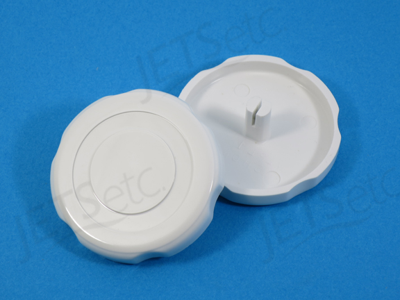 DIVERTER HANDLE, FLAT 6 SCALLOP - WHITE           
