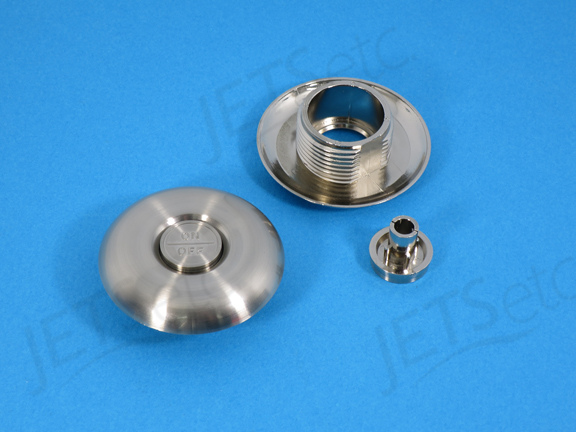 HYDRABATHS - OLD PLUS FACE BUTTON - BRUSHED NICKEL