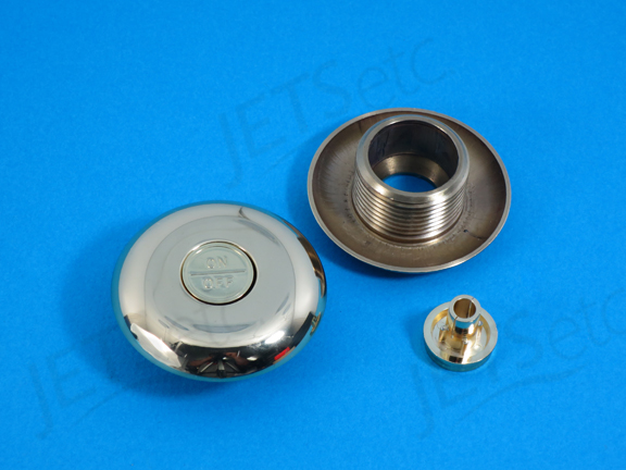 HYDRABATHS - OLD PLUS FACE BUTTON - CHROME