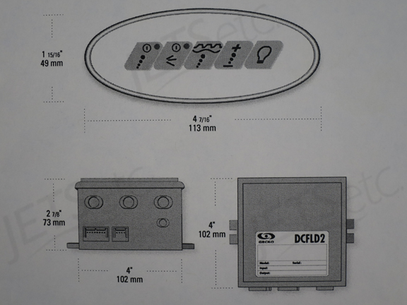 CONTROL BOX DCFLD2 (BLOWER + PUMP + LIGHT)        
