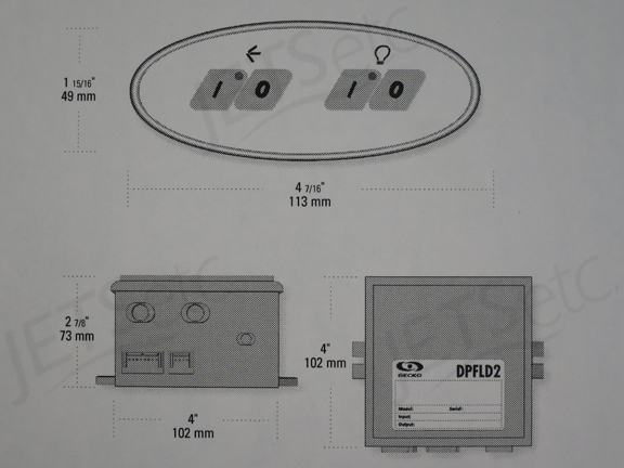 CONTROL BOX DPFLD2 (ON/OFF PUMP + LIGHT)          